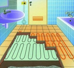 Схема расположения теплого пола в ванной